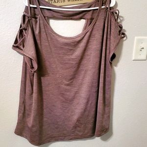 Maurices 3x strappy shoulder workout shirt